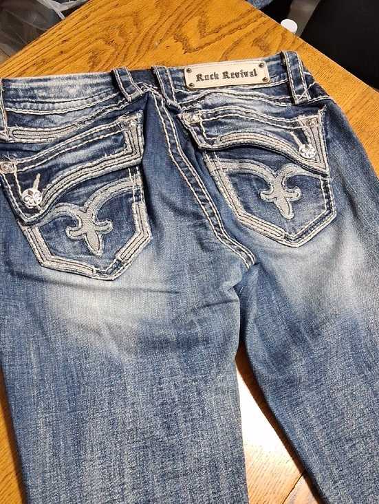Rock Revival Denim - ROCK REVIVAL Jeans Womens 28 BLUE JOHANNA BOOT CUT Pants Denim Used BOOTCUT KICK